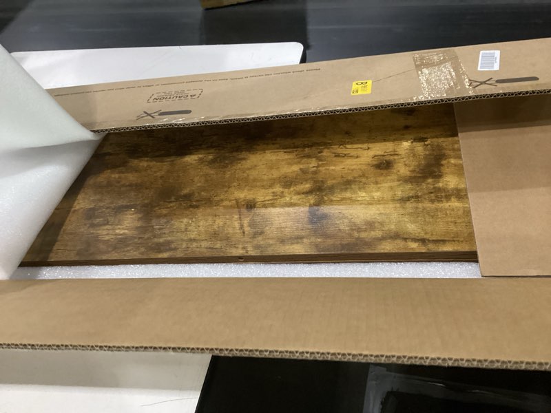 Condition photo showing Good Condition for klicelor electric standing desk 48 inch, height adjustable desk for home office, sit stand up rising computer table with memory preset, rustic brown rustic brown 48 x 24 inch