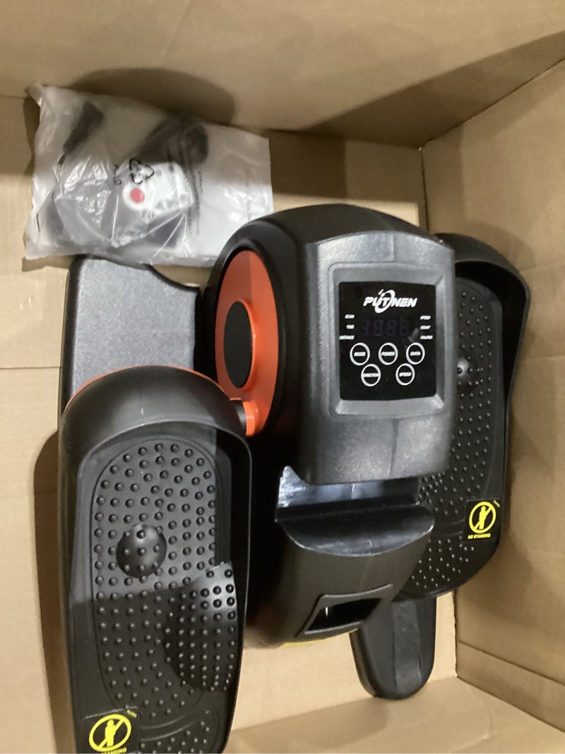 Condition photo showing Good Condition for not tested under desk elliptical machine, electric elliptical leg exerciser for seniors with 12 adjustable, portable quiet elliptical exercise machine, seated pedal exerciser with remote control