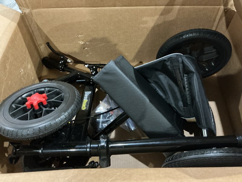 Condition photo showing As Is for deluxe medical scooter double handbrake, all terrain steerable knee scooter crutch alternative, for adults injured ankle & foot recovery in blacks