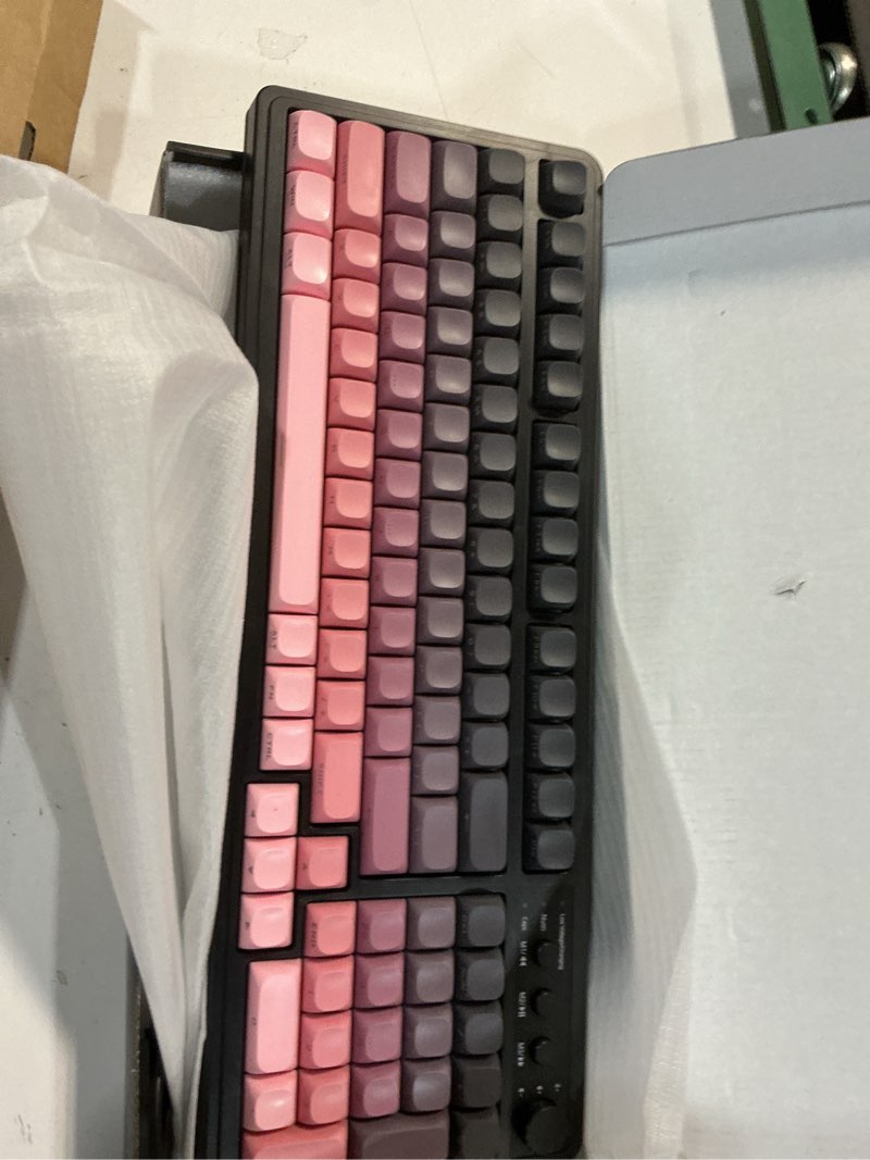 Condition photo showing Good Condition for aula s99 keyboard, wireless gaming keyboard bluetooth ergonomic creamy computer keyboards cute full size backlit tri-mode bt/2.4ghz/usb-c for pc laptop - black & pink gradient