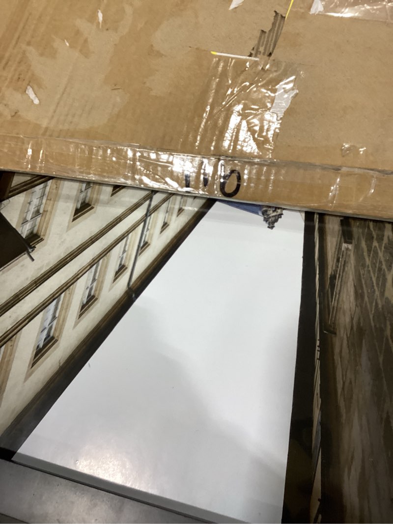 Condition photo showing As Is for FrameWorks 20x24 Matted to 16x20 Picture Frame – Aluminum Frame w/Tempered Glass, Removable Mat for Photos, Poster, Art, Stylish Wall Frame for Home Decor, Gallery Walls, Office, Living Room - Silver Silver 20"x24"