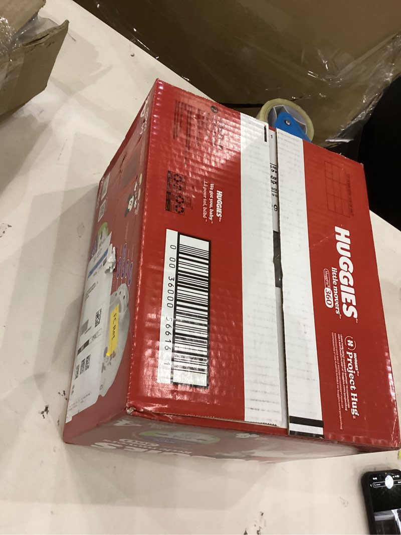 Condition photo showing New/Like New for Huggies Size 4 Baby Diapers, Little Movers HuggFit 360° Baby Diapers with 360° Waistband, Size 4 (22-37 lbs), 64 Count, Packaging May Vary Size 4 64