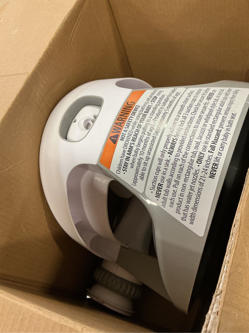 Condition photo showing As Is for Summer My Bath Seat for Sit-Up Baby Bathing, Sure & Secure Suction Cups, ASTM Safety Tested & Approved, Backrest for Assisted Sitting, Easy Setup & Storage, Gray