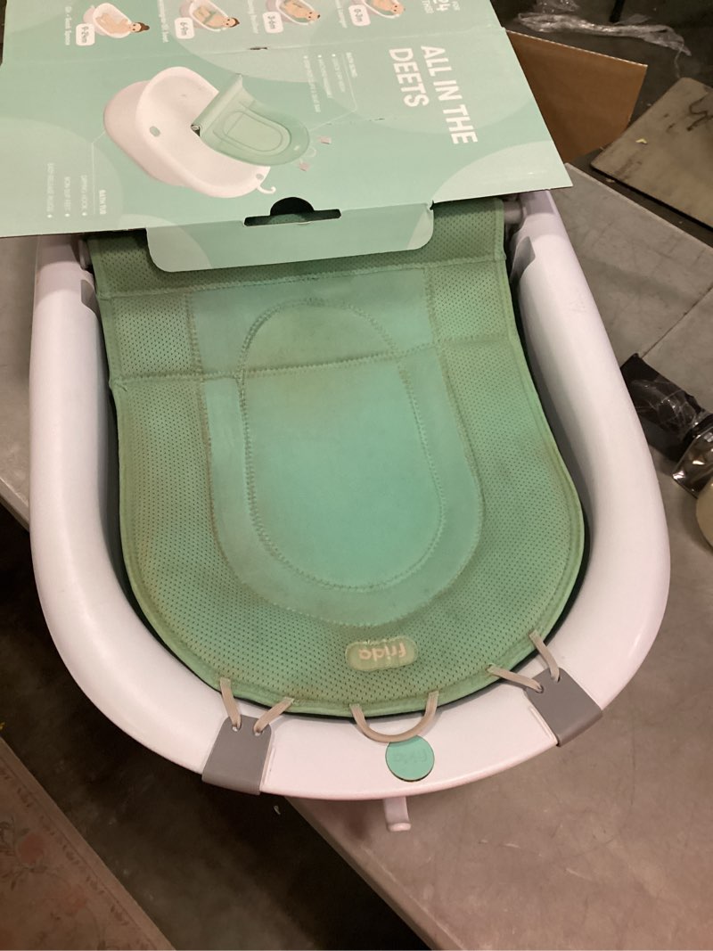 Condition photo showing As Is for frida baby 4-in-1 grow-with-me baby bathtub, baby tub for newborns to toddler with removable bath seat & backrest for bath support in tub bath tub