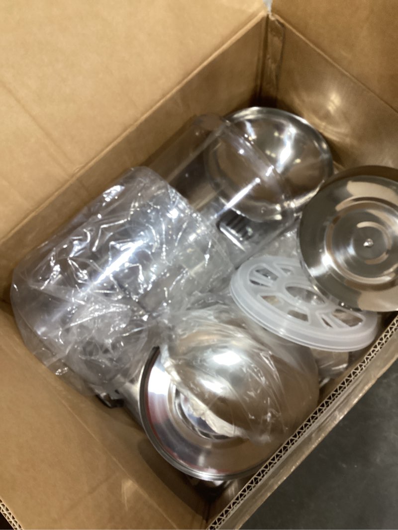 Condition photo showing Good Condition for drink dispenser with stand, 4.2 gallon beverage dispenser for parties, stainless steel dual-head juice dispenser with centre ice core and drip trays for parties, buffet cafeterias, homes
