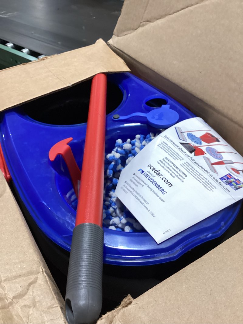 Condition photo showing Good Condition for o-cedar rinseclean spin mop & bucket system | clean with clean water | removes 99% of bacteria