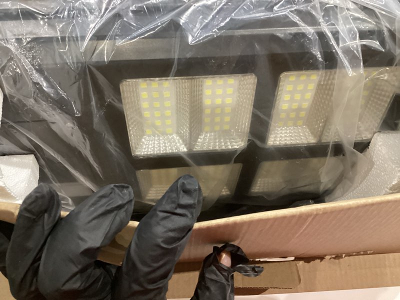 Condition photo showing Good Condition for JAYNLT Y-3600W Solar Street Lights Outdoor,360000LM 6500K Parking Lot Lights Commercial, Waterproof Dusk to Dawn Solar Security Flood Lamps Motion Sensor for Driveway,Basketball Court Y-3600W 1Pack