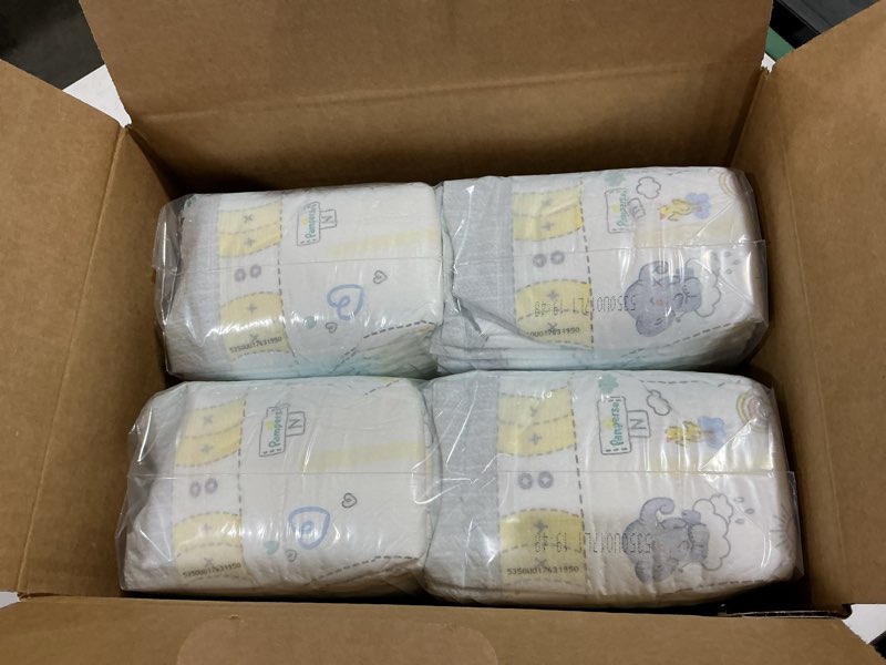 Condition photo showing New/Like New for Pampers Swaddlers Diapers, Size 0 (up to 10 lbs), 84 Count, Absorbent, Keeps Baby Dry and Comfortable, Skin Safe Disposable Baby Diaper (Packaging May Vary) Newborn 84