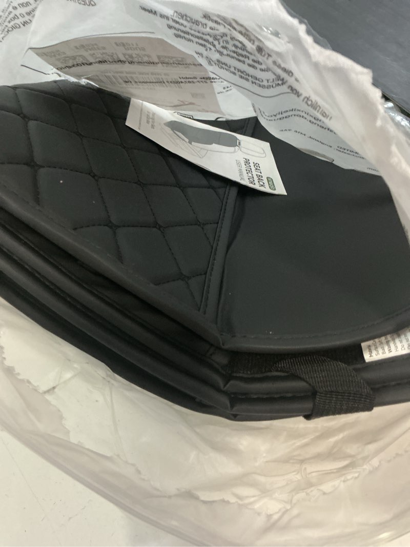 Condition photo showing Good Condition for seat back protectors for kids, car kick mats for back of front seats with large pocket organizer, waterproof, protects against dirt, scuffs & scratches, fits most vehicles, 2pcs (black)