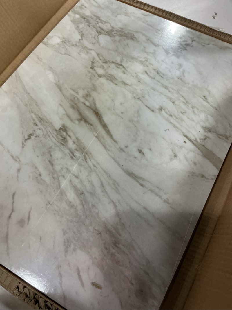 Condition photo showing Good Condition for Magnetic Dry Erase Board - 24'' x 18'' Decorative Magnetic Board for Wall - White Board - Magnet Board Display Board - White Marble White Marble 24"W x 18"H