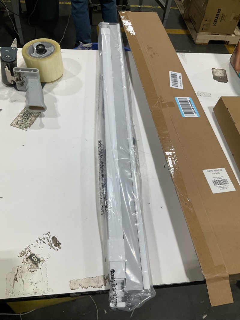 Condition photo showing Good Condition for lazblinds cordless cellular shades, no tools no drill blackout honeycomb shades pleated blinds for windows, 17'' w x 36'' h, silver white blackout-silver white 17'' w × 36'' h