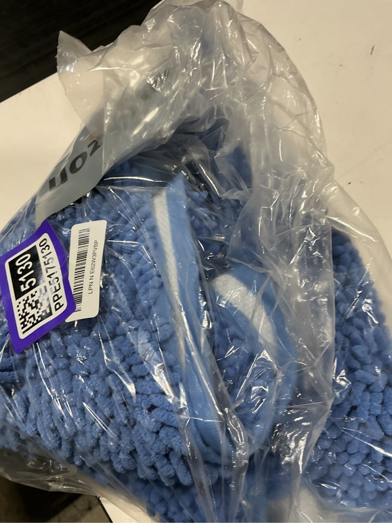 Condition photo showing Good Condition for olanly dog door mat for muddy paws 30x20, absorbs moisture and dirt, absorbent non-slip washable doormat, quick dry chenille mud mat, entry indoor entryway carpet for inside floor, cornflower blue cornflower blue solid 30" x 20"