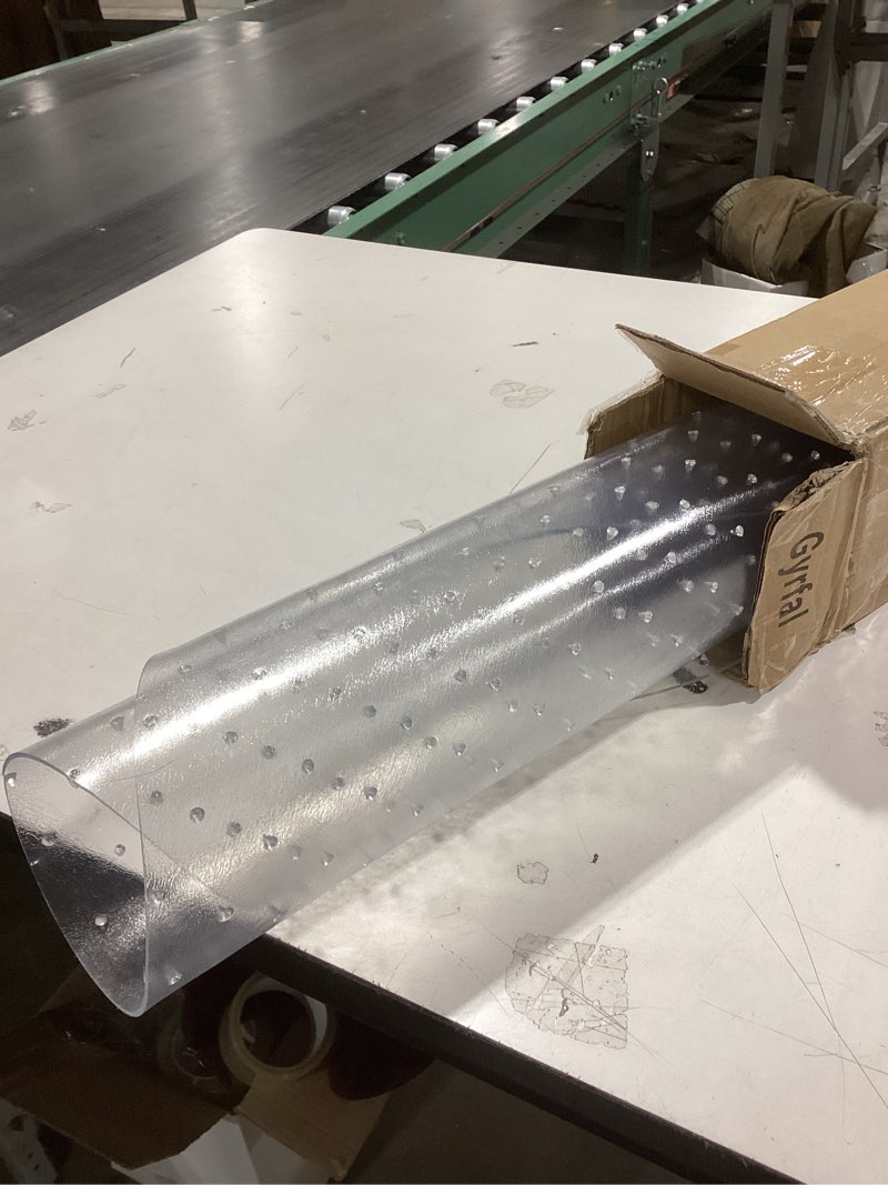 Condition photo showing Good Condition for Office Chair Mat for Carpet - 36x36 Inch Plastic Computer Desk Floor Protectors for Chairs Clear Under Desk Rug Pad for Rolling Gaming Chair 36"x36"