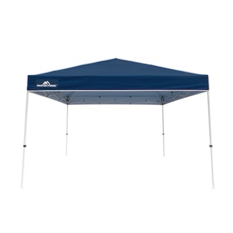 master forge 12-feet x 12-feet square blue pop-up canopy