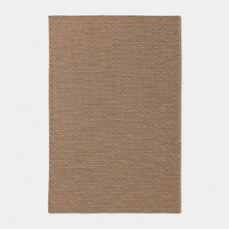 4'x6' Micro Dash Rectangular Woven Outdoor Area Rug Tan - Room Essentials™