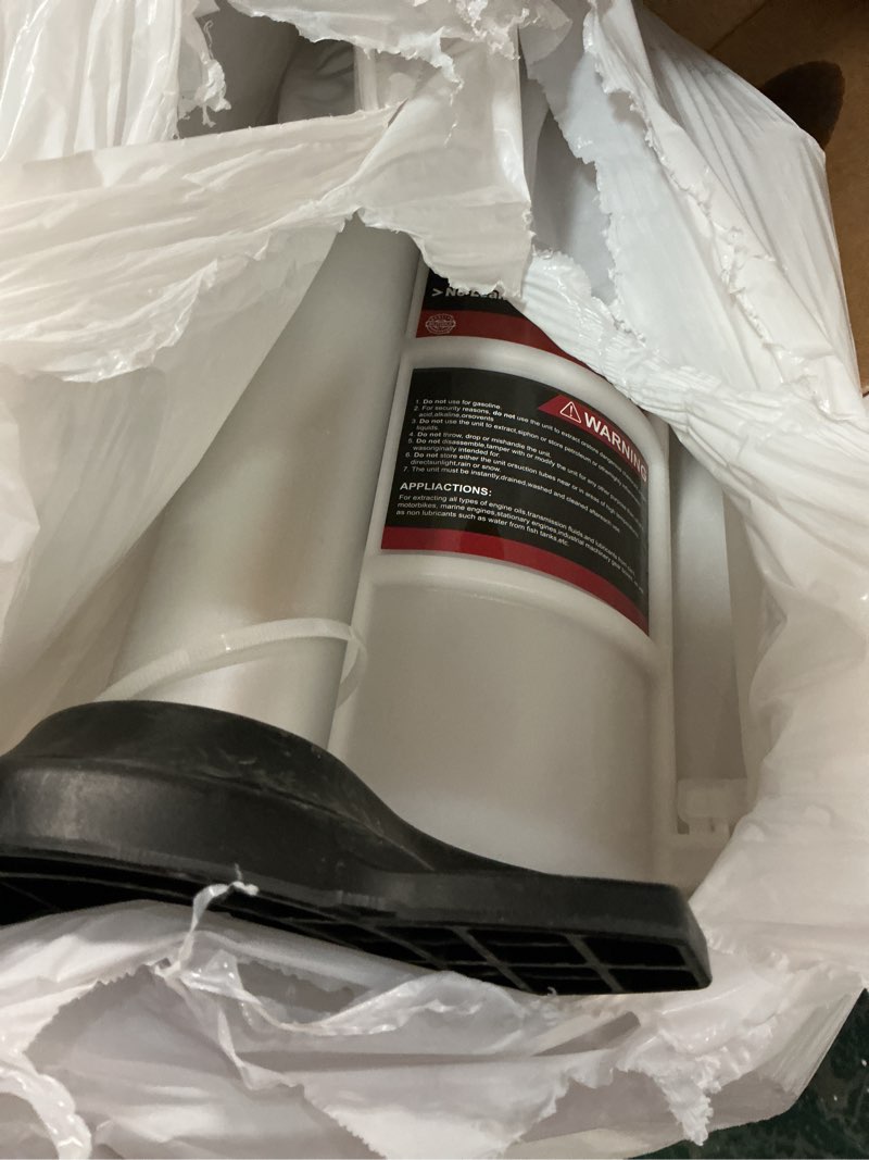 Condition photo showing As Is for bilitools 9l manual oil extractor pump, vacuum fluid extractor for automotive engine oil change large capacity 2.4 gallon for boat marine jetski ect.