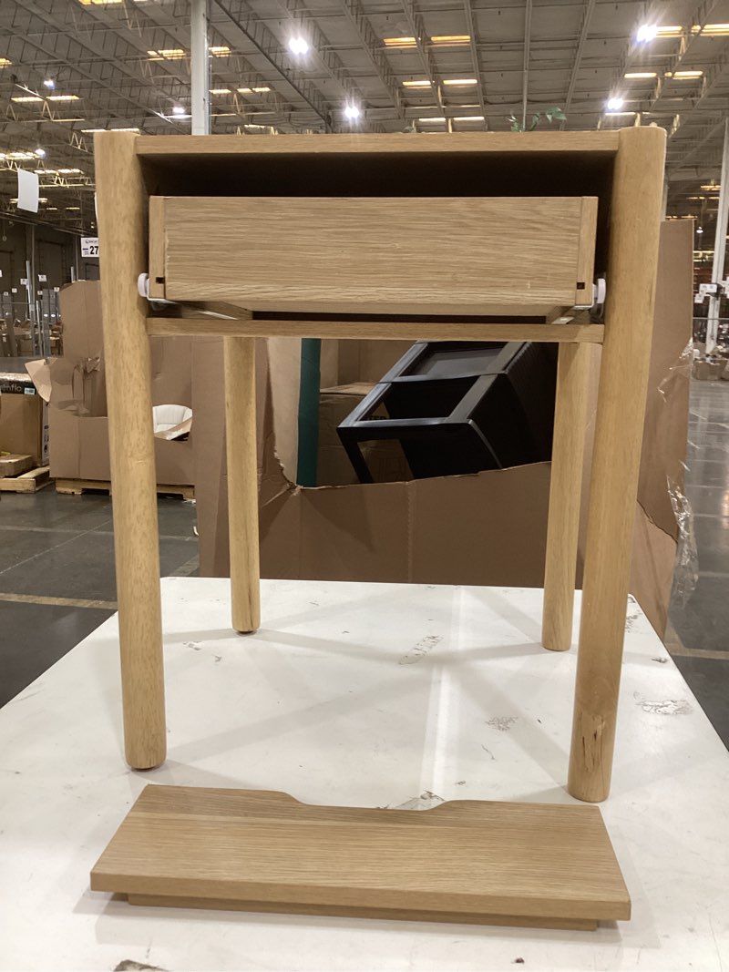 Condition photo showing As Is for scandi side table with drawer natural – room essentials™ fully assembled