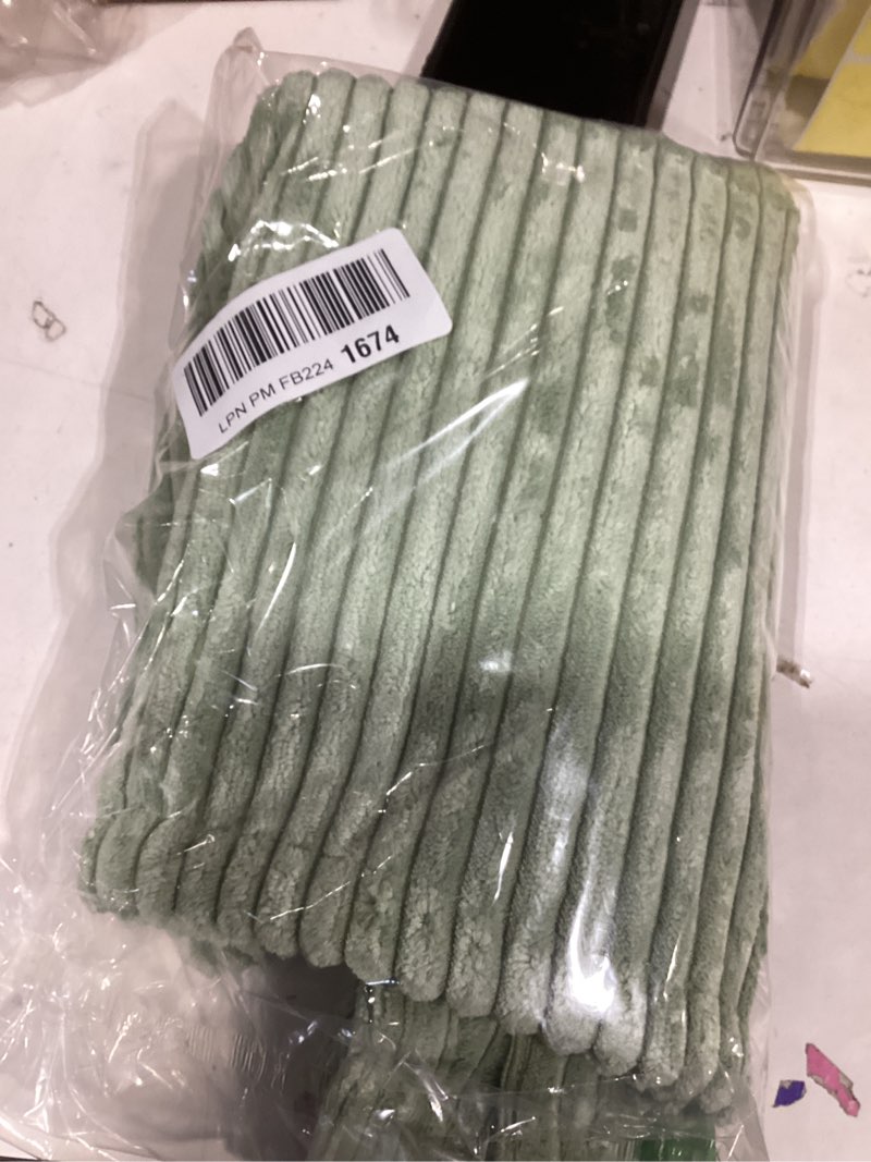 Condition photo showing Good Condition for MIULEE Faux Fur Decorative Throw Pillow Covers 18x18 Inch Set of 2, Modern Spring Home Decor Soft Plush Couch Pillows Cozy Fluffy Cushion Covers for Sofa Bed Sage Green 18" x 18" (Pack of 2) Sage Green 2