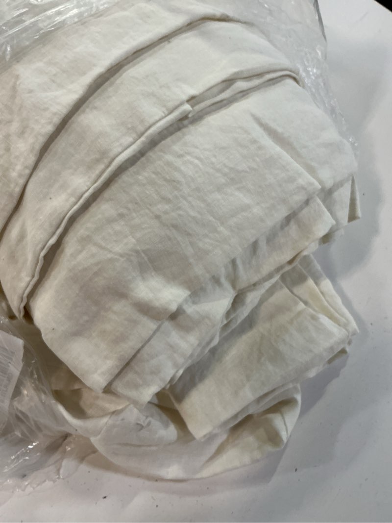 Condition photo showing Good Condition for european linen duvet cover set, king/cal king, ivory
