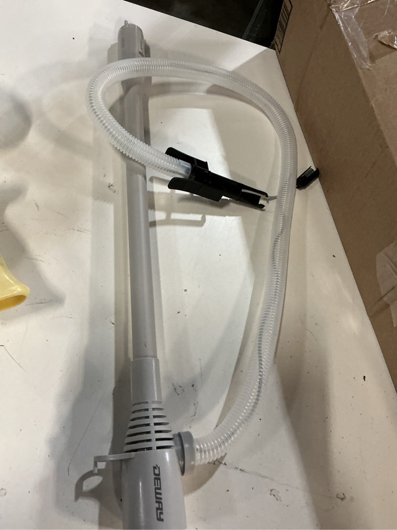 Condition photo showing As Is for deway automatic fuel transfer pump - 3x more powerful d battery powered, extra long hose fits all size cans, portable liquid pump transfers gasoline, water & more at 2.6 gal/minute basic