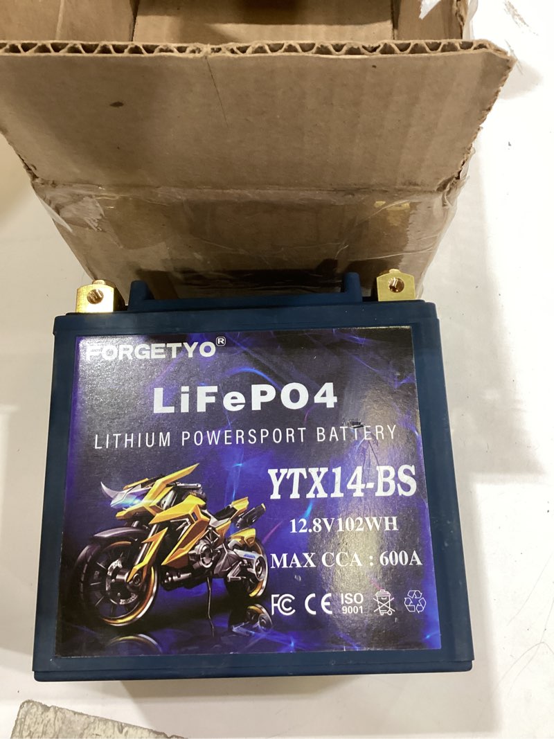 Condition photo showing Good Condition for lithium ytx20l-bs, 800a lifepo4 motorcycle battery, 12v 10ah atv, utv, jet ski, 4 wheeler,snowmobile,tractor,generator and riding lawn mower battery ytx20l-bs-black