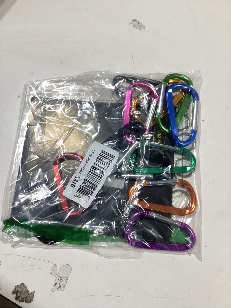 Condition photo showing Good Condition for 12PCS Carabiner Keychain Clip - 3" Aluminum Caribeener Key Clip,D Ring Shape Nonlocking Carabeaner Hook Buckle,Multi-Function Spring Snap Key Clips Tool for Home,Camping,Hiking,Traveling,Backpack Multicolor