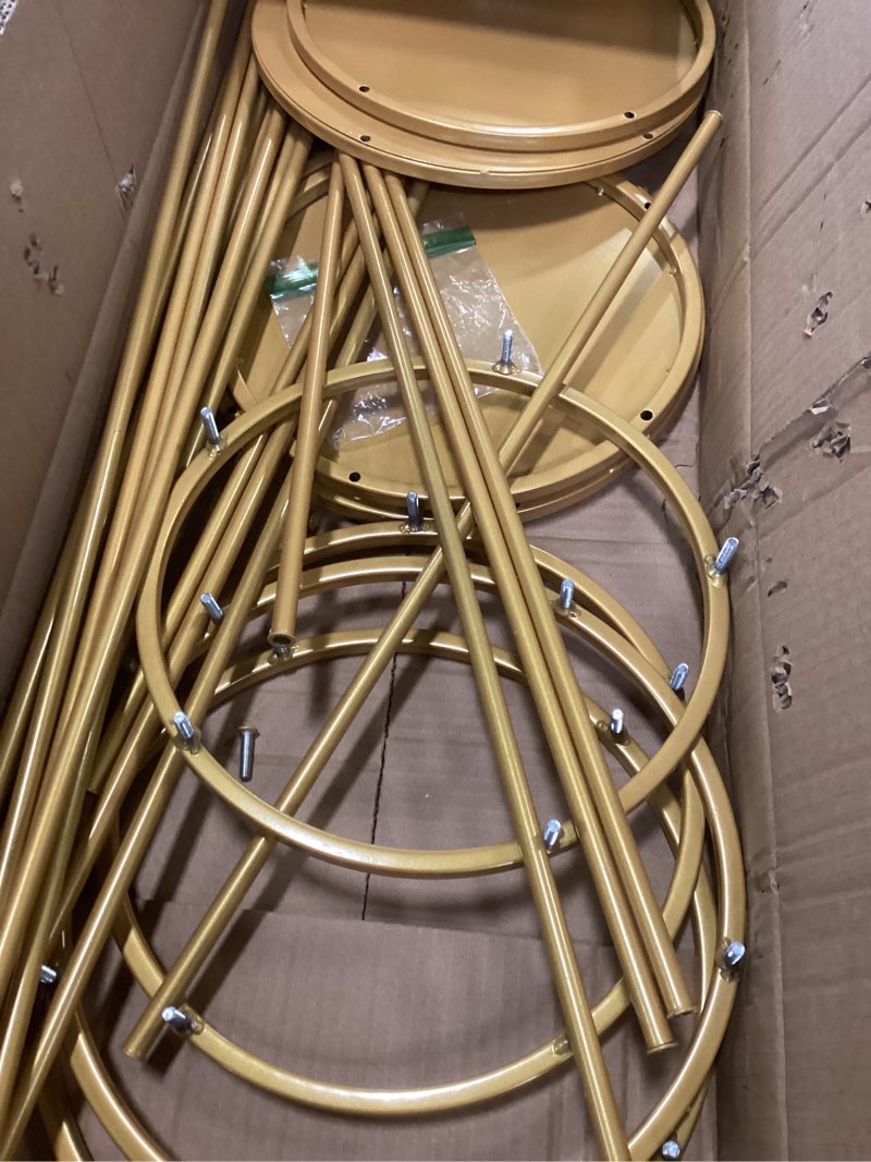 Condition photo showing Good Condition for 3 Pcs Metal Flower Floor Vase Column Flower Stand, Wedding Flower Stand Vase Column, Metal Flower Arrangement for Party Dinner Centerpiece, Event Restaurant Hotel Decoration