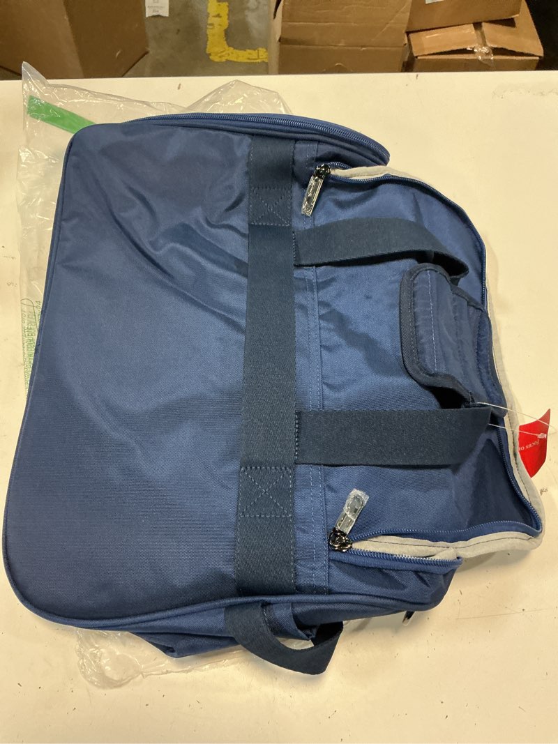 Condition photo showing Good Condition for hanke small underseat carry on luggage bags for travel with 10 pockets. | airline approved foldable personal bag w/ luggage sleeve; tote duffle & bento bag, flight attendant weekender for men & women blue underseat carry-on