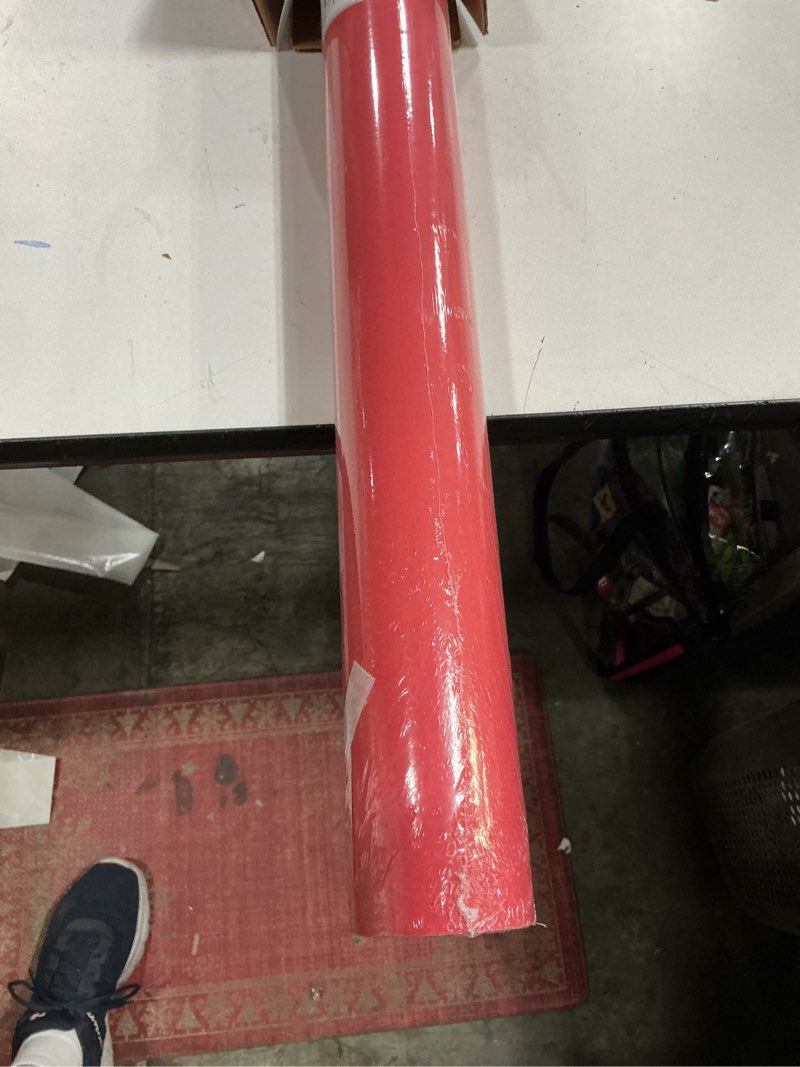 Condition photo showing New/Like New for PerkHomy 36" x 1,440" (120') Red Kraft Paper Roll for Craft Bulletin Board Paper Art Table Covering Crafting Gift Wrapping Bouquet Packing Parcel 80GSM 55LB (Red, 36" x 120') Red 36" Width x 120' Length