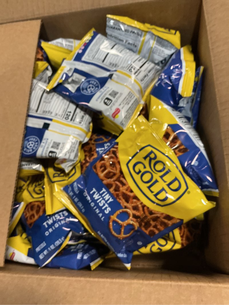 Condition photo showing New/Like New for Rold Gold Pretzels, Tiny Twists, 1oz Bags (40 Pack) ( MAR 10/ 2026) 
