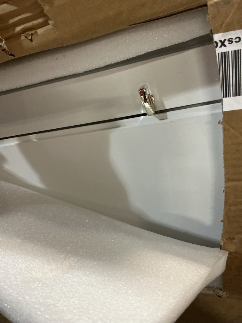 Condition photo showing As Is for XL Dog Door for Sliding Glass Door - 81 3/4 Inch Doggy Door for Large - Extra Large Sliding Door Dog Door Insert - Left Open from Inside