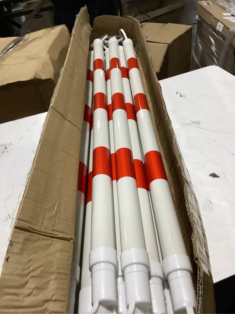 Condition photo showing Good Condition for huwena 12 pcs retractable traffic cone bar 4-6.9ft expandable, red white