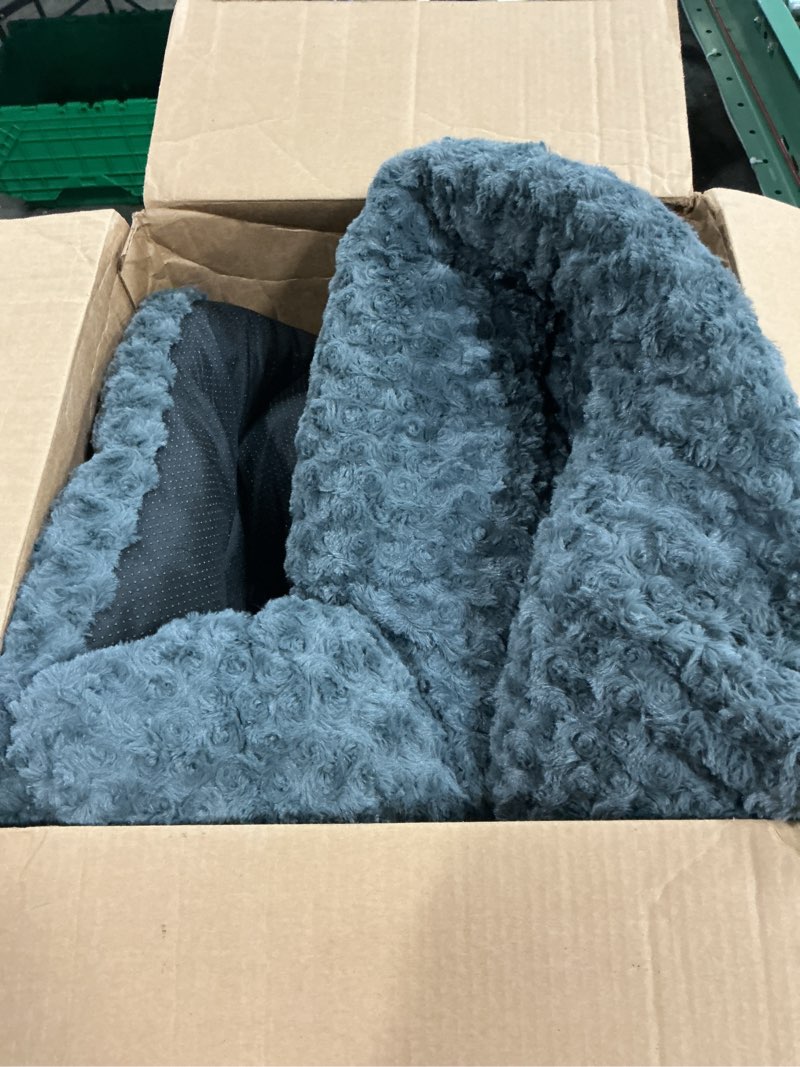 Condition photo showing As Is for washable dog bed mat dog crate pad soft fluffy pet kennel beds dog sleeping mattress for large jumbo medium small dogs, 47 x 29 inch, grey grey 47.00" x 29.00" x 1.50"