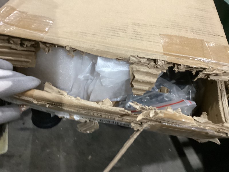 Condition photo showing As Is for 3 Pack Steel Stair Step Riser, 4-Step Metal Stair Stringer Heavy Duty, Steel Stair Stringer for 35.5" Height Deck and Outdoor Steps 4 Step 3