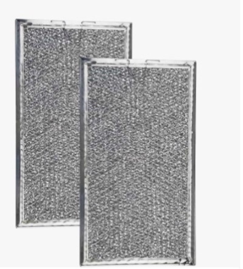 2 Pack W10535950 Aluminum Mesh Grease Microwave Oven Filters Replacement for Whirlpool Replace W1053