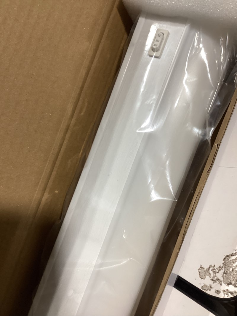Condition photo showing New/Like New for ultrapro 24 inch hardwired under cabinet lights, 3 color settings - 2700k/4000k/5000k - warm white, cool white, and daylight, under cabinet lighting, dimmable under counter lights for kitchen, 45368 24 inch premium - white select/bright select