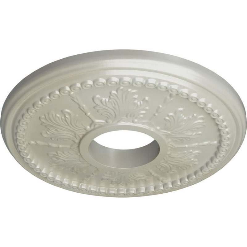 13 7/8"OD x 3 3/4"ID x 1 1/4"P Tirana Ceiling Medallion (Fits Canopies up to 4 3/4") Primed