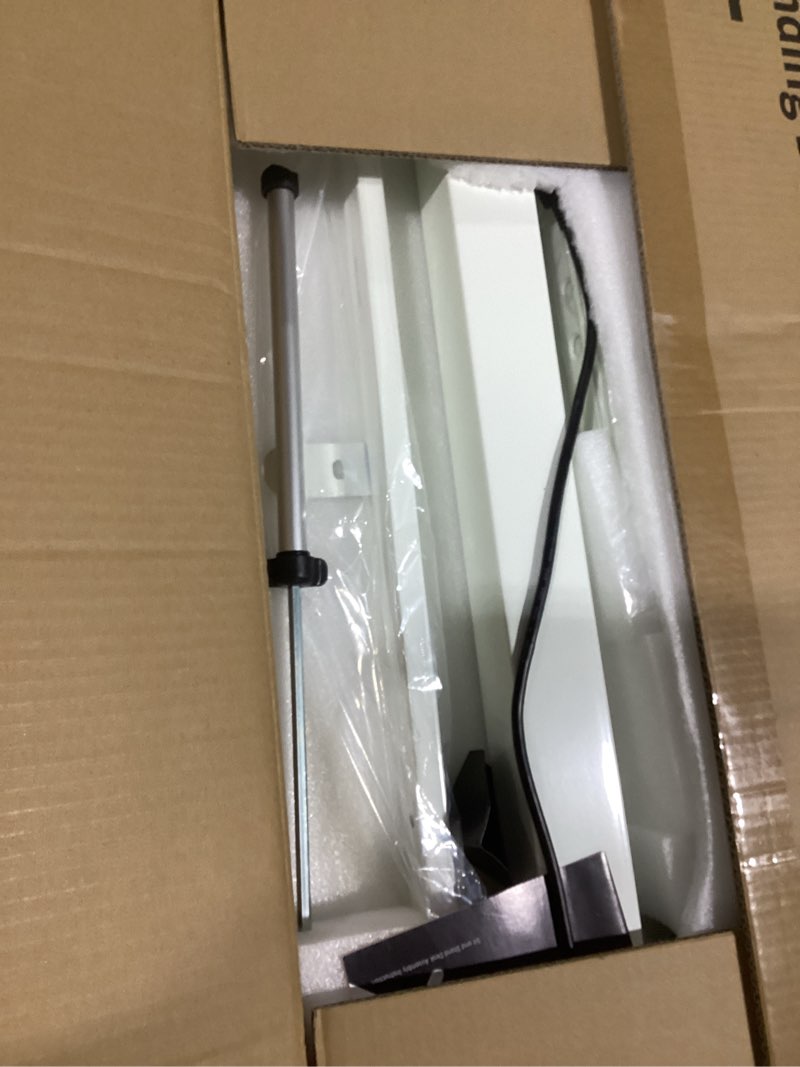 Condition photo showing Good Condition for JOY worker Small Electric Standing Desk, 31.5" x 15.75" Whole Piece Height Adjustable Desk with Memory Controller, White Sit to Stand Workstation for Home Office White 31.5" x 15.75"