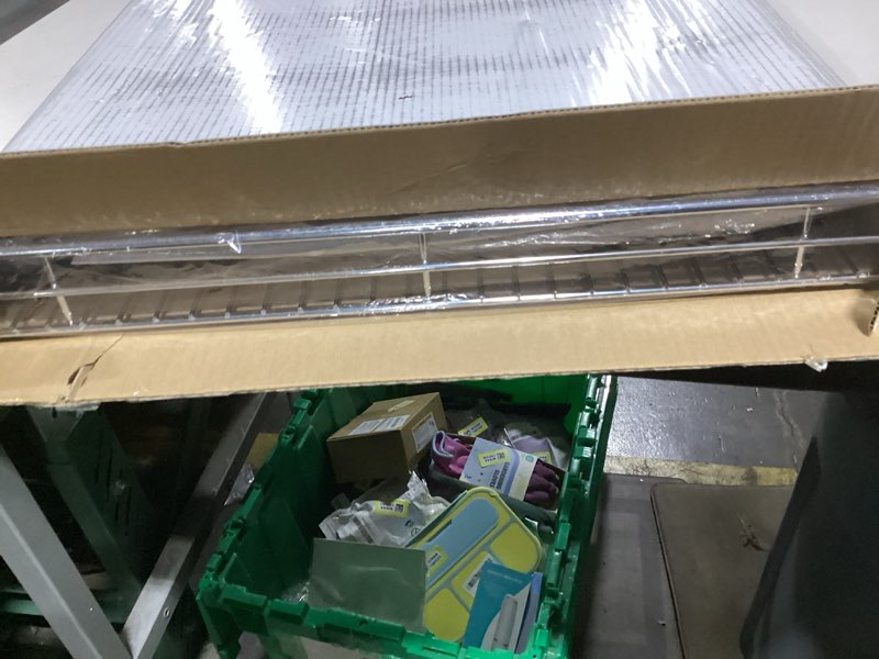 Condition photo showing New/Like New for holdn’ storage pull out cabinet organizer, heavy duty caddy w/lifetime limited warranty - 28”w x 21”d - requires at least 29-1/4” cabinet opening, steel metal cabinet drawers slide out, chrome 28"w x 21"d