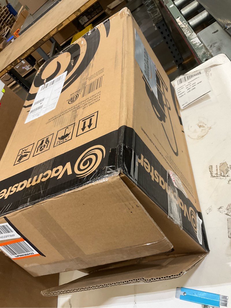 Condition photo showing As Is for vacmaster 5-gallon* 4 peak hp stainless steel wet/dry vacuum – voc508s 1101 5 gal