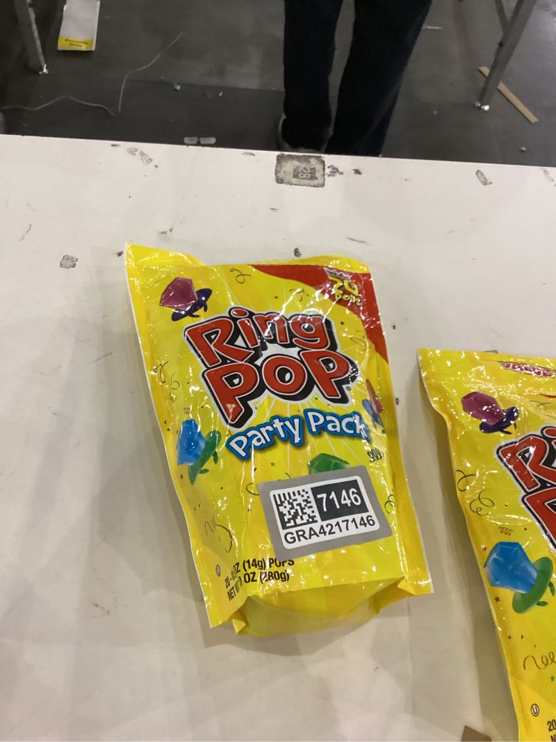 Condition photo showing New/Like New for Ring Pop Candy, Valentine's Lollipops, 20 Ct Party Favors in Assorted Fruity Flavors - Full Size, Fun Hard Candy For Birthday Parties, Valentine's Gifts, Goodie Bags, Party Favors 20 Count Bag
