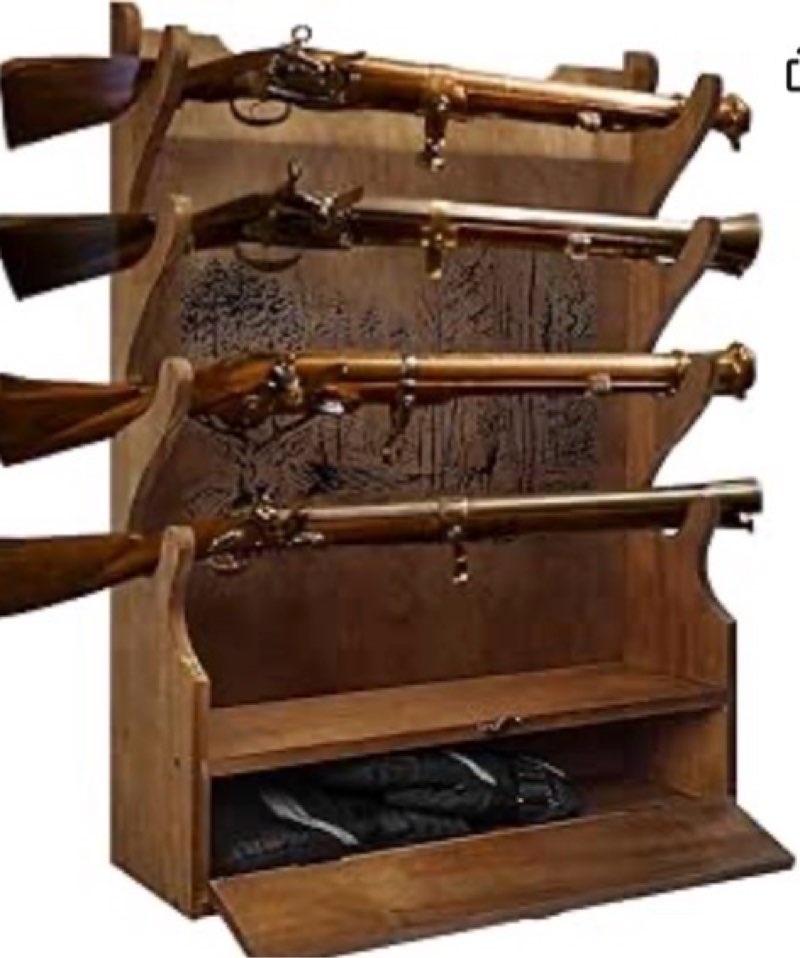 Yuntau Four Gun Wooden Gun Displ ... t Home