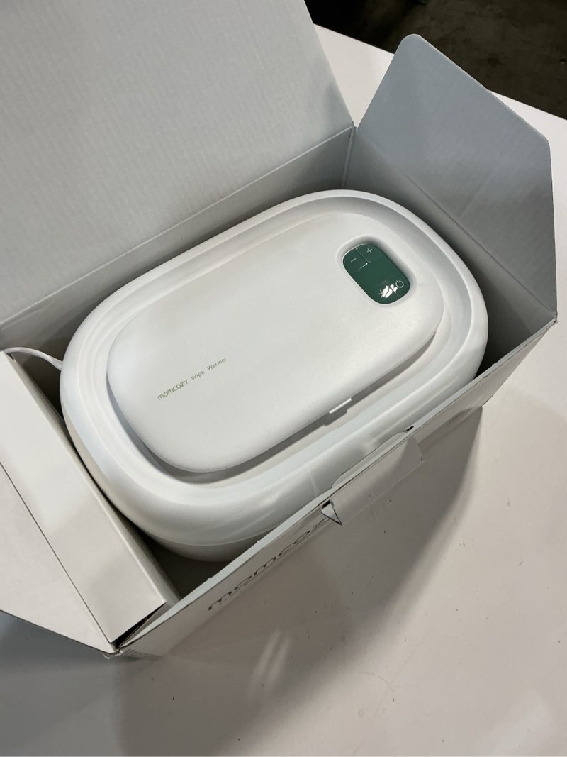Condition photo showing Good Condition for Momcozy Baby Wipe Warmer, Innovative Spring Design, Large Capacity Wipes Dispenser, Fast and Even Heating, 4 Modes of Temperature Heating Control, Diaper Wipe Warmer with Night Light Classic WW01 60-80pcs Green