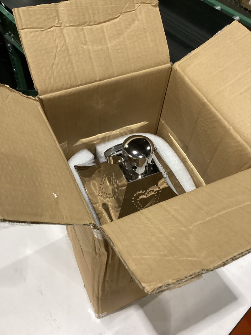Condition photo showing Good Condition for trirocks set of 2 stainless steel lanterns 17"&12" h decorative outdoor lantern candle holder with tempered glass for living room wedding parties gifts indoors outdoors(silver)