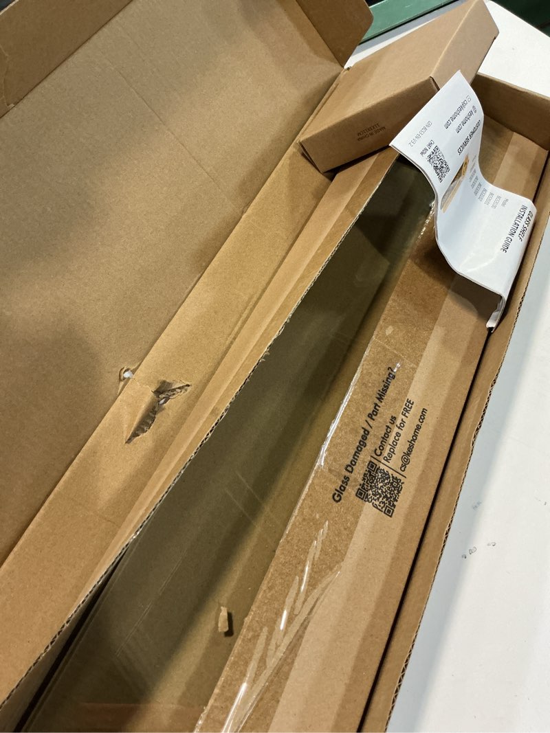 Condition photo showing Good Condition for kes 24 inch bathroom glass shelf wall mounted tempered glass shelf brushed nickel finish, bgs3201s60-2 brushed finish 24 inch