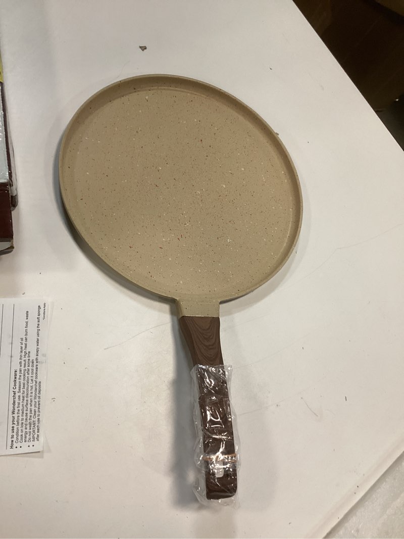 Condition photo showing Good Condition for Wonderchef Duralife Die-cast 28 cm Dosa Tawa 5 Layer Healthy Duramax Non-Stick Coating Soft Touch Handle Pure Grade Aluminium PFOA Free 2 Year Medium Ivory Ivory Dosa Tawa 28 cm