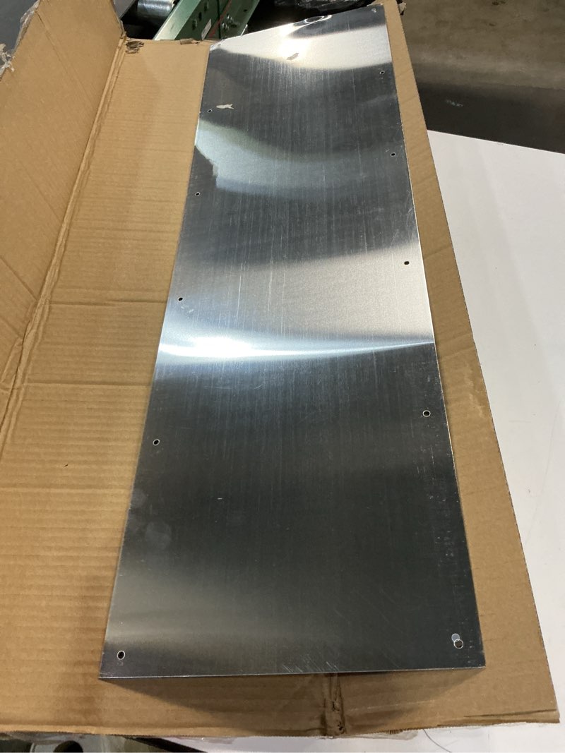 Condition photo showing Good Condition for Prime-Line J 4620 10 x 34 In., Aluminum, Door Kick, Satin Finish (Single Pack) Plate
