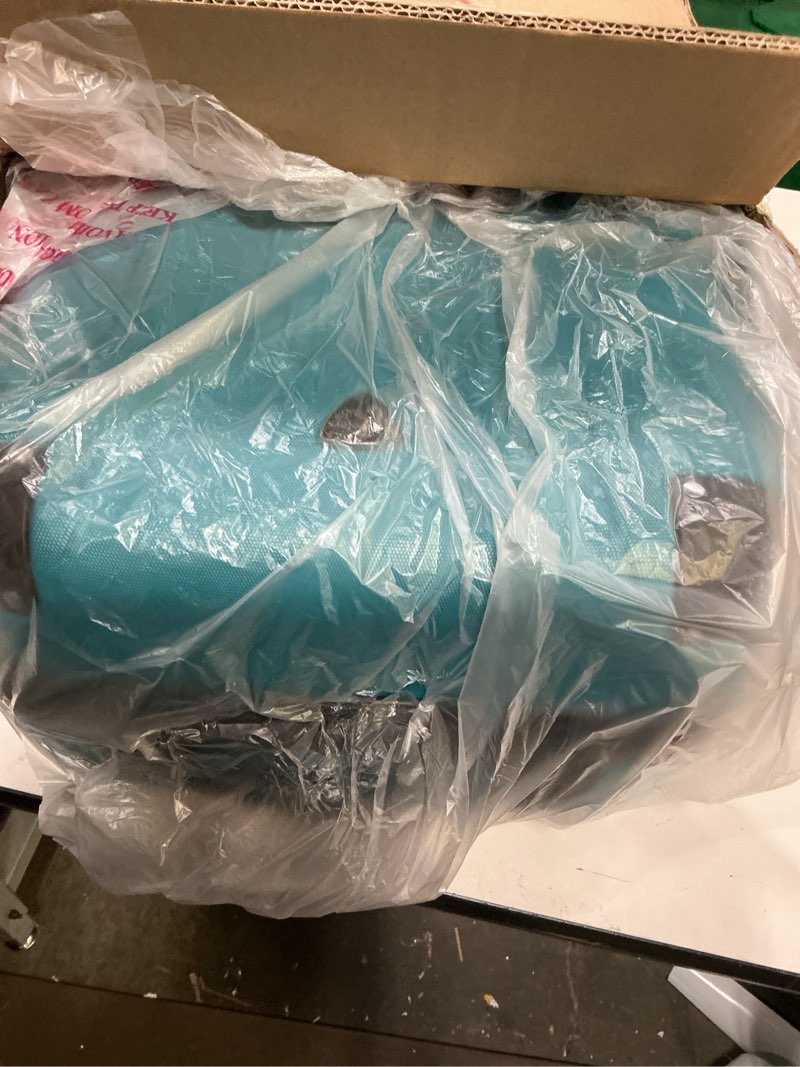 Condition photo showing Good Condition for travelers club chicago hardside expandable spinner luggage, teal, 22" carry-on 22" carry-on teal