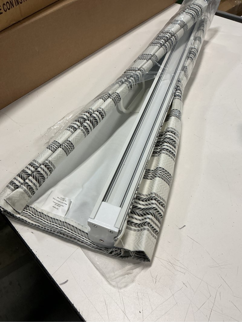 Condition photo showing Good Condition for ((similar))everyday celebration roman shades for windows, cordless room darkening roman window shades, pull down yarn-dyed vertical stripe window, indoor blinds & shades with woven fabric, 30\" w x 64\" h, (blue)