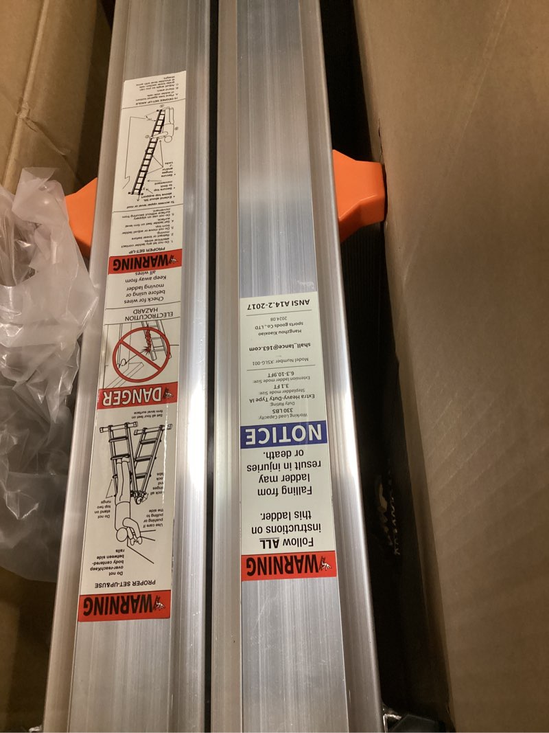 Condition photo showing Good Condition for valeo 4 step ladder with xl platform, 4 step aluminum lightweight folding ladder, 330 lbs weight rating,folding step stool with large anti-slip feet,no assembly required orange 4 step